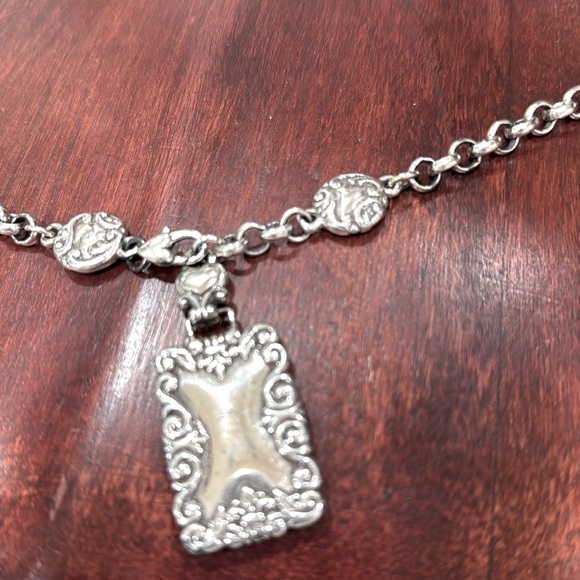 Brighton silver tone chain belt heart ❤️ 37” waist or smaller adjustable main image 8